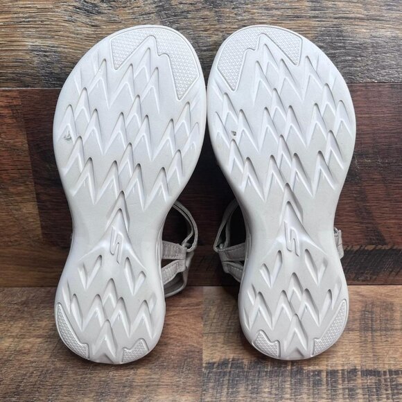 Skechers Women's Brilliancy Open Toe Casual Sport Natural Sandals Size 8 - Picture 9 of 10